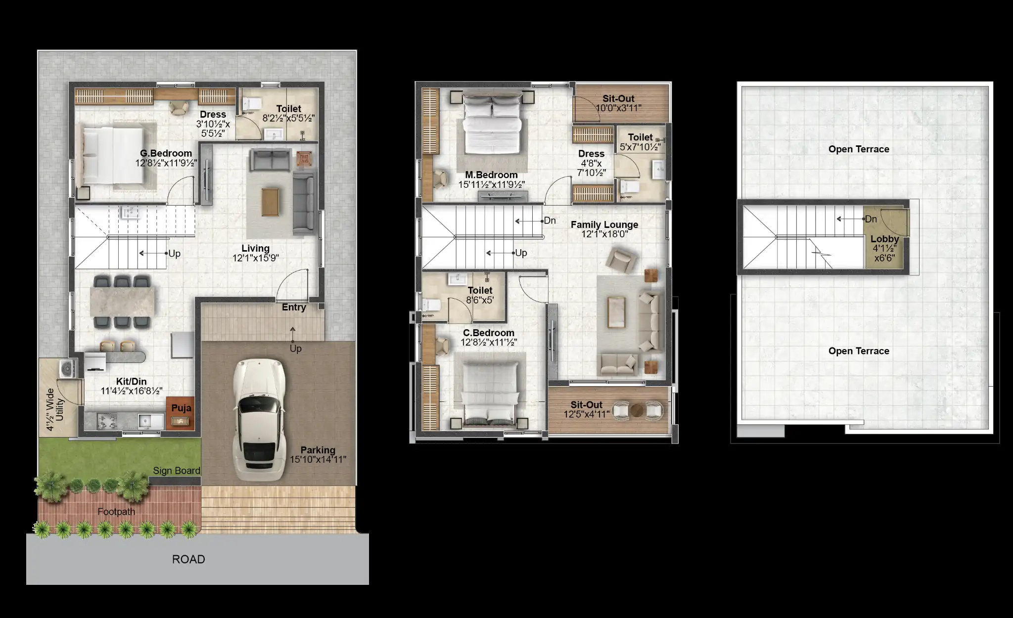 3BHK Premium Villas In Gagillapur - Risinia Green Capital