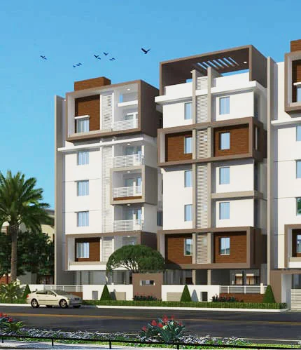 Preethi Residency by Risinia Builders showcasing a sleek and modern residential building