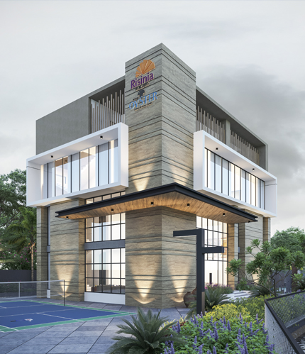 Oyster Residency by Risinia Builders, showcasing a luxurious residential complex 