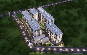East Facing View Of 2 and 3BHK Gated Community Apartments in Bachupally
