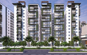 East Facing View Of 2 and 3BHK Gated Community Apartments in Bachupally 