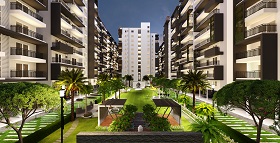 East Facing View Of 2 and 3BHK Gated Community Apartments in Bachupally