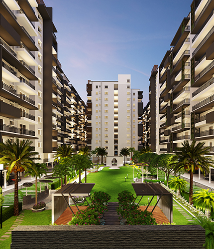  East Facing View Of 2 and 3BHK Gated Community Apartments in Bachupally
